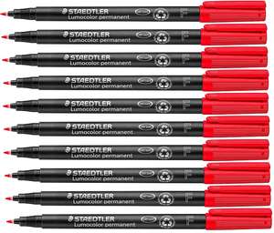 10x Rotuladores permanentes Staedtler Lumocolor