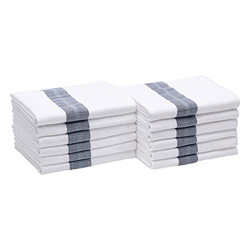 12 Paños de cocina, 100 % algodón de rizo y arpillera, reversibles