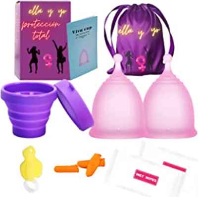 2 copas menstruales Ella y yo Protección total