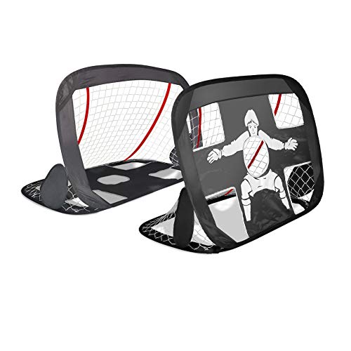 2 Porterías de Fútbol para Niños Plegables, 2 en 1 