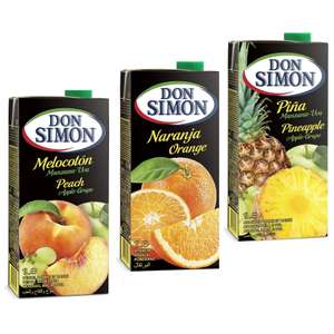 2 x Don Simon Zumo Naranja, Piña o Melocotón, 1L [Se pueden combinar. Unidad 1,08€]