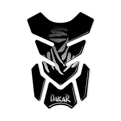 4R Quattroerre.it 18137 Pegatina 3D para el Depósito de la Moto Full, Dakar, Negro