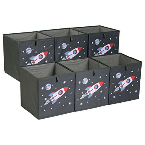 6 Cubos de almacenamiento de tela, plegables