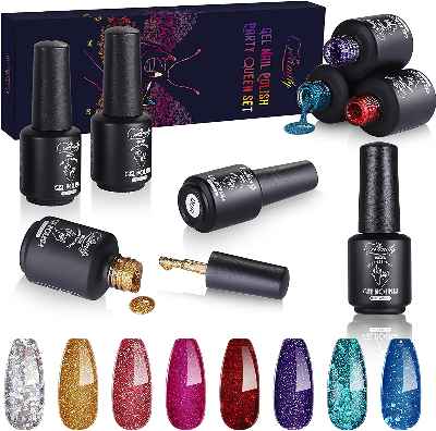 8 esmaltes semipermanentes en Gel UV LED