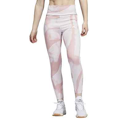 adidas AOP 3S 78 TIG Leggings, Women's, Almost Pink/White, S