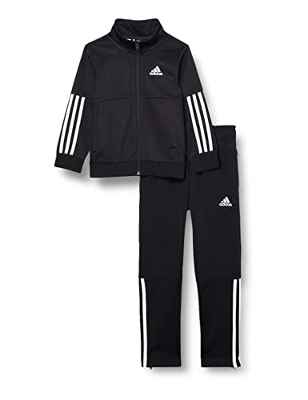 adidas B Team TS Tracksuit, Niños, Top:Black/White Bottom:Black/White, 11 Years
