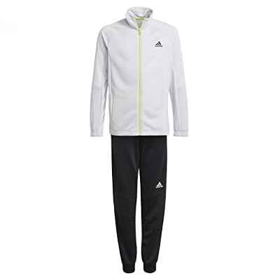 adidas B XFG AR TS Tracksuit, Boy's, Top:Dash Grey/White/Pulse Lime Mel. Bottom:Dash Grey S20/WHITE/PULSE Lime S22, 7-8A