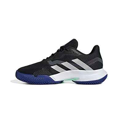 adidas CourtJam Control W Clay, Sneaker Mujer, Core Black/Silver Met./Pulse Mint, 39 1/3 EU