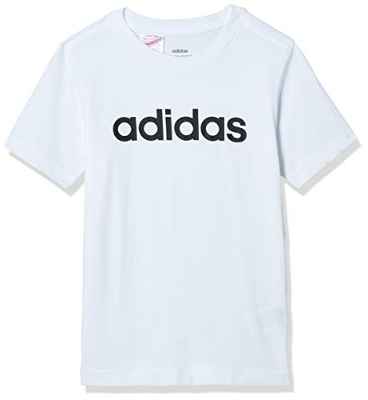 adidas Essentials Linear Logo Camiseta, Niños, Blanco (White/Black), 176
