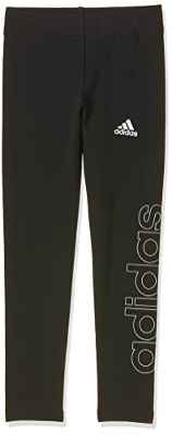 adidas G Lin Leg Leggings, Girls, Black/White, 6 años