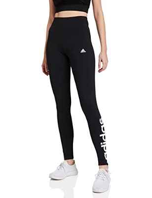 adidas W Lin Leg Leggings, Women's, Black/White, 2XS