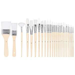 Amazon Basics - Juego de pinceles para pintar, 24 tamaños diferentes