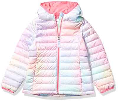 Amazon Essentials Hooded Puffer Jacket Outerwear-Jackets, Rosa Degradado, Large