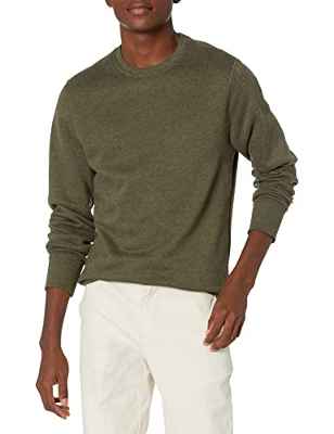 Amazon Essentials Sudadera de Cuello a la Caja de Forro Polar Hombre, Verde Oliva Mezcla, XS