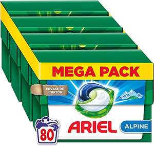 Ariel All-in-One Detergente Lavadora Liquido en Capsulas/Pastillas, 80 Lavados (4x20
