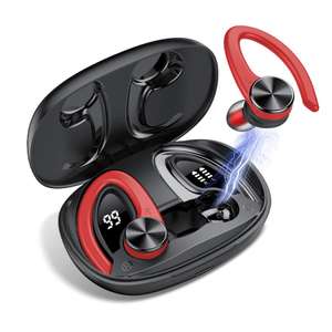 Auriculares Inalámbricos Deportivos, Auriculares Bluetooth 5.3 con Pantalla LED y micrófono, Sonido Premium, 45H de Reproducción, ipx7