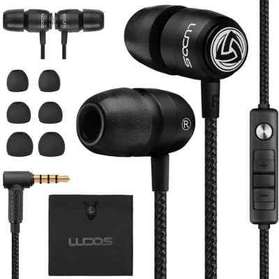 Auriculares-Micrófono-Cascos-Cable-Alambricos, In Ear Auriculares con Cable LUDOS Clamor 2 Pro, Cascos con Cable, Auriculares con Microfono y Auricular Magnético, Garantía de 5 años