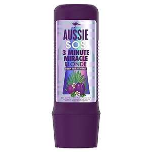 Aussie SOS 3 Minute Miracle Pelo Rubio, Tratamiento Intensivo Vegano, 225 ml