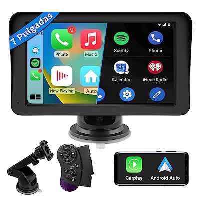AWESAFE Pantalla Tactíl de CarPlay/Android Auto Inalámbrico/Mirror Link, Radio de Coche Tactíl Admite Cámara Trasera/Bluetooth/SIRI y Otra Asistencia de Voz/Youtube/Google/USB/TF/FM/Sin Instalación