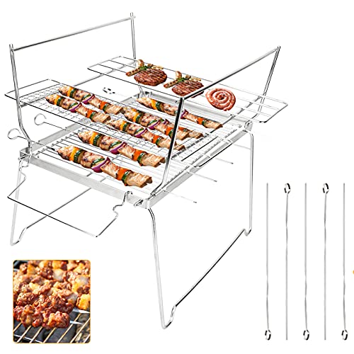 Barbacoa portátil de acero inoxidable