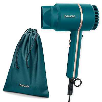 Beurer HC 35 Secador de Pelo, Compacto con Función Iónica, Boquilla de Peinado Incluida, 1600-2000 W, Verde