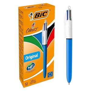Bic 4 colores en presentación de caja por 12