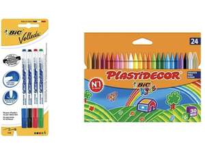 BIC Velleda Estuche de Rotuladores de Pizarra + Kids 24 Ceras de Colores