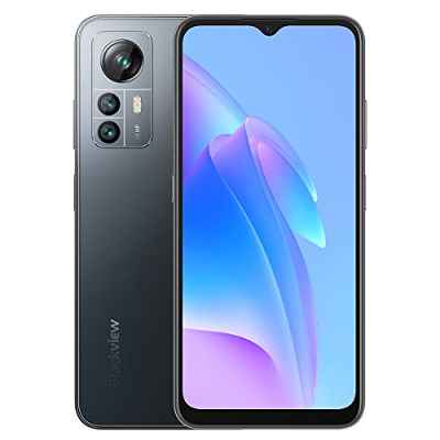 Blackview A85 Teléfono Móvil Libre, Cámara 50MP, 8GB+128GB, 6.5" HD+ 90Hz Pantalla, Carga Rápida 18W, Android 12 Dual SIM Smartphone, 3 Ranuras de Tarjeta (2 SIM+1 TF), Huella Digital GPS NFC Blanco