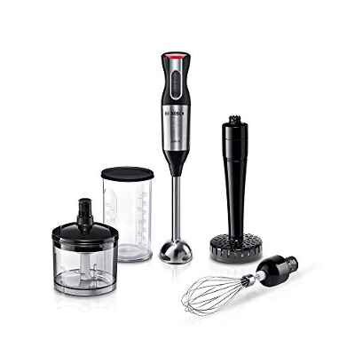 Bosch - Batidora de mano Püreestab Universalzerkleinerer, Schlagbesen, Mixbecher 1000 W Negro y acero inoxidable.