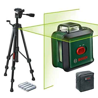 Bosch nivel láser de líneas cruzadas UniversalLevel 360 con trípode prémium (líneas de láser en vertical y horizontal, incl. 360° para la alineación por toda la estancia)