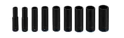 Bosch Professional 2 608 551 097 Pack de 9 Suplementos de Llave de vaso-50 mm (6, 7, 8, 9, 10, 11, 12, 13, 14 mm)