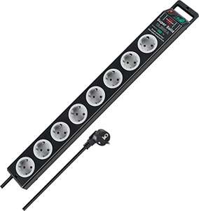 Brennenstuhl Regleta Enchufes con 8 Tomas y Protección Sobretensiones Hasta 13.500 A (Cable de 2.5 m, Anti Picos Tensión, para Interiores