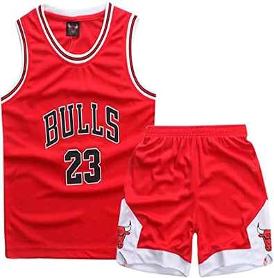 Camiseta Baloncesto Niño,Equipación Baloncesto Niño,Sin Mangas Camiseta y Pantalones Cortos Baloncesto Niños,Ropa Deportiva Baloncesto Niño Chaleco,Trajes de Baloncesto Niño para 4-14 años(Rojo,XXL)