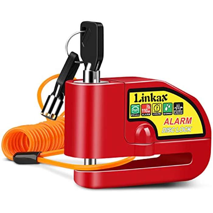 Candado de disco para motocicleta, 110 db, bloqueo de moto, antirrobo
