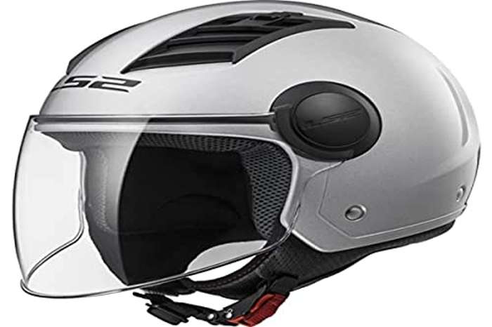 Casco jet de moto Airflow gris talla L