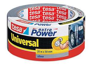 Cinta adhesiva tesa americana 25 mt x 50 mm extra power color plata