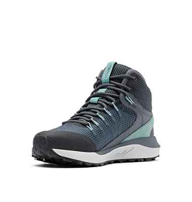 Columbia Trailstorm Mid Waterproof Botas Montaña De Senderismo Y Trekking para Mujer, Gris (Graphite x Dusty Green), 41 EU