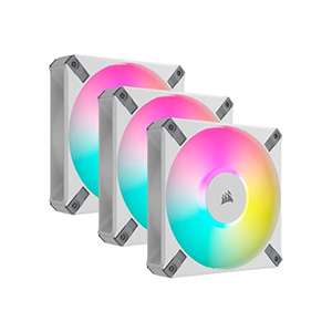 Corsair iCUE AF120 RGB ELITE de 120 mm Kit de Tres Ventiladores PWM Controlador iCUE Lighting Node CORE incluido