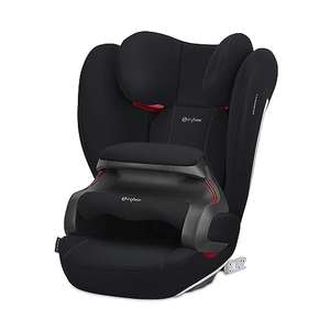 CYBEX Silver Pallas Silla de coche B2-Fix, Para coches con y sin ISOFIX,Grupo 1/2/3 (9-36 kg),de 9 meses hasta 12 años,Negro (Volcano Black)