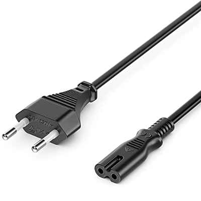 deleyCON 1,5m Cable de Alimentación Tipo C Euro Conector en el Zócalo C7 Cable Euro 8 Cable de Pequeños Electrodomésticos TV BLU-Ray DVD Receptor Accesorios Las Fuentes de Alimentación - Blanco