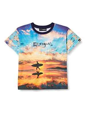 Desigual TS_Melon Camiseta, Blue, 7-8 Años para Niños