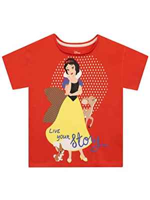 Disney Camiseta para Niñas Snow White Rojo 4-5 Años