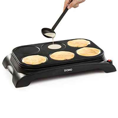 Domo DO8709P, Crepera para 6 Panqueques, 1000 W