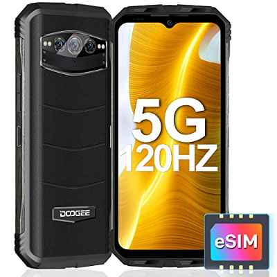 DOOGEE V30 [2023] Movil Resistente 6.6" FHD+ 120Hz, 15GB+256GB, Cámara Triple 108MP+Visión Nocturna, 10800mAh Batería, Dimensity 900, Android 12 Smartphone Irrompible IP68IP69K, NFC ESIM 5G - Negro