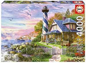 Educa - Puzzle de 4000 Piezas para Adultos | Faro en Rock Bay. Incluye Servicio de Pieza perdida. Medidas: 136 x 96 cm