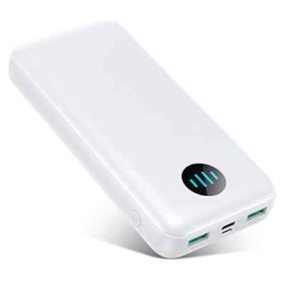 Ekrist Batería Externa 26800mAh Ultra Alta Capacidad Power Bank, PD 3.0 USB C In & out Cargador Portátil, Carga Rápida Tri-Output Batería Portátil para iPhone 14/13 Xiaomi Samsung Huawei - Púrpura