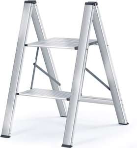 Escalera Plegable 2 Peldaños de Aluminio