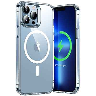 ESR Funda Híbrida con HaloLock, Compatible con iPhone 13 Pro, Carga Inalámbrica Magnética, Protección Reforzada contra Caídas, Respaldo Resistente a Arañazos, Serie Classic, Transparente