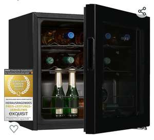 Exquisit Vinoteca WS1-12-GT-030G negro | 12 botellas | 43 L de capacidad neta | Bajo consumo: 130 kWh/año