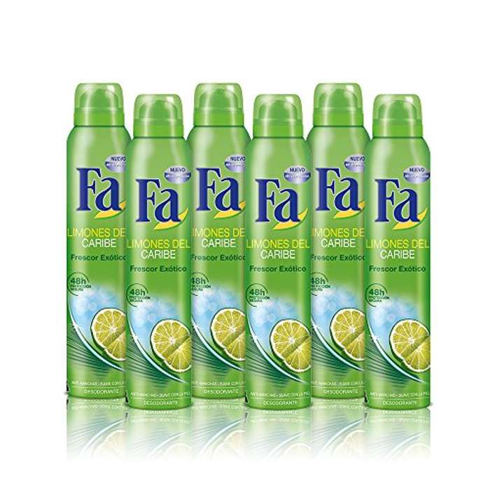 Fa Desodorante Spray Limones del Caribe - 6 Unidades